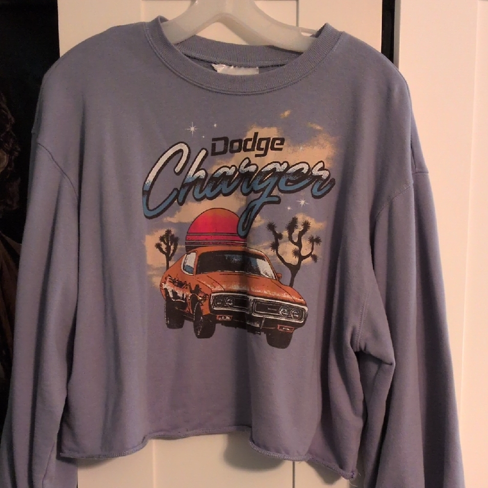 Dodge Charger Graphic Sweatshirt - Blue